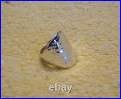 James Avery Retired 925 Sterling Silver Hammered Oval Ring Size 7.5