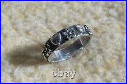 James Avery Retired 925 Sterling Silver Hearts & Flowere Ring Size 7