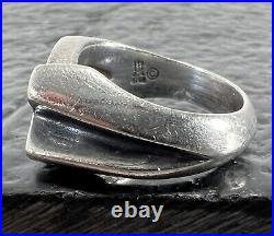 James Avery Retired 925 Sterling Silver Ichthus Fish Ring Size 6 8.8 Grams