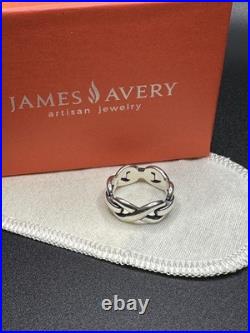 James Avery Retired 925 Sterling Silver Infinity Band Ring Size 7.0