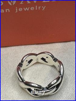 James Avery Retired 925 Sterling Silver Infinity Band Ring Size 7.0