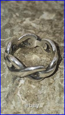 James Avery Retired 925 Sterling Silver Infinity Band Ring Size 9.75
