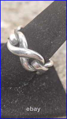 James Avery Retired 925 Sterling Silver Infinity Band Ring Size 9.75