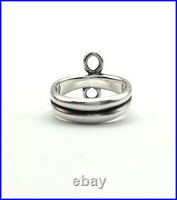 James Avery Retired 925 Sterling Silver Infinity Double Dangle Loop Charm Ring James Avery Retired 925 Sterling Silver Infinity Double Dangle Loop Charm Ring