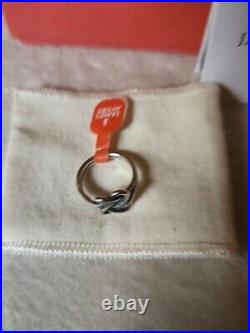 James Avery Retired 925 Sterling Silver Intertwined Hearts Ring Size 6.1/2