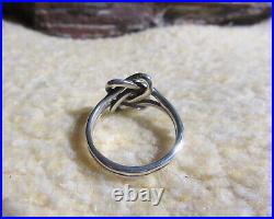 James Avery Retired 925 Sterling Silver Intertwined Hearts Ring Size 9.5