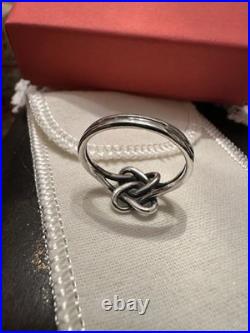 James Avery Retired 925 Sterling Silver Intertwined Hearts Ring Size 9.5