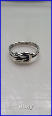 James Avery Retired 925 Sterling Silver Lovers Knot Ring Size 7