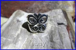 James Avery Retired 925 Sterling Silver Open Spring Butterfly Ring Size 3.5