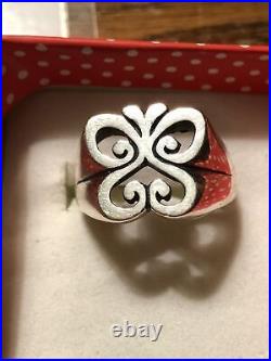 James Avery Retired 925 Sterling Silver Open Spring Butterfly Ring Size 9