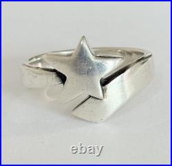 James Avery Retired 925 Sterling Silver Shooting Star Ring Size 9