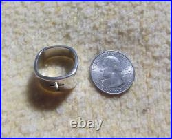 James Avery Retired 925 Sterling Silver Square Crosslet Heavy Wide Ring Size 8.0