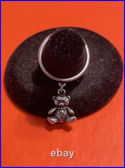 James Avery Retired 925 Sterling Silver Teddy Bear Dangle Ring Size 7 James Avery Retired 925 Sterling Silver Teddy Bear Dangle Ring Size 7