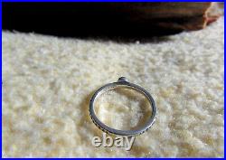 James Avery Retired 925 Sterling Silver Tiny Gray Pearl Stackable Ring Size 7