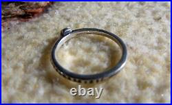 James Avery Retired 925 Sterling Silver Tiny Gray Pearl Stackable Ring Size 7