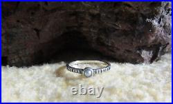 James Avery Retired 925 Sterling Silver Tiny Gray Pearl Stackable Ring Size 7