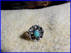 James Avery Retired 925 Sterling Silver Turquoise De Flores Ring Size 6