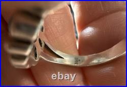 James Avery Retired 925 Sterling Silver Turquoise De Flores Ring Size 8