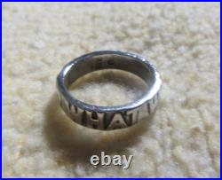 James Avery Retired 925 Sterling Silver What Would Jesus Do Band Ring Size 7.0