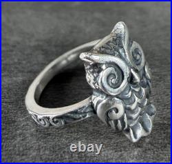 James Avery Retired 925 Woodland Owl Ring Size 8.5 9.1 Grams