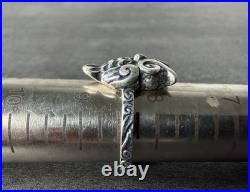 James Avery Retired 925 Woodland Owl Ring Size 8.5 9.1 Grams