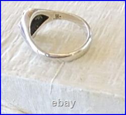 James Avery Retired Alpha and Omega Ring 14kt Gold and Sterling Silver Sz 8