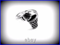 James Avery Retired Basketball Ring Sterling Silver Vintage Size 6.5