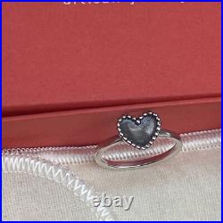 James Avery Retired Beaded Heart Ring And Pendant Set
