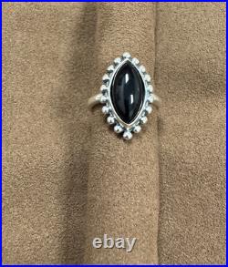 James Avery Retired Beaded Marquise Onyx Ring Size 7.5 James Avery Retired Beaded Marquise Onyx Ring Size 7.5