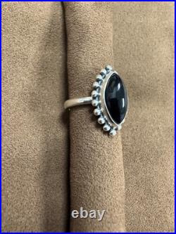 James Avery Retired Beaded Marquise Onyx Ring Size 7.5 James Avery Retired Beaded Marquise Onyx Ring Size 7.5