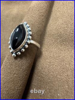 James Avery Retired Beaded Marquise Onyx Ring Size 7.5 James Avery Retired Beaded Marquise Onyx Ring Size 7.5