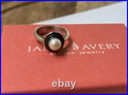 James Avery Retired Beaded Sterling Silver Vintage Pearl Ring