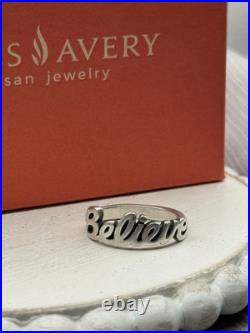 James Avery Retired Believe Ring Size 4 / 2.64 Grams