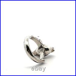 James Avery Retired Bird on a Branch Sterling Silver Ring Size 8