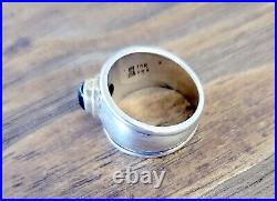 James Avery Retired Black Onyx 18kt. 925 Christina Ring Excellent Patina Vtg
