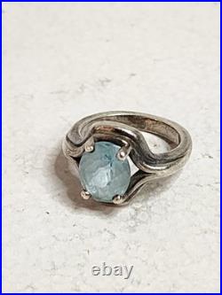 James Avery Retired Blue Topaz Adriana Sterling Silver Ring Size 4.5