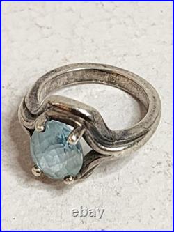 James Avery Retired Blue Topaz Adriana Sterling Silver Ring Size 4.5