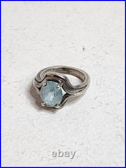 James Avery Retired Blue Topaz Adriana Sterling Silver Ring Size 4.5