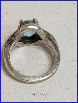 James Avery Retired Blue Topaz Adriana Sterling Silver Ring Size 4.5