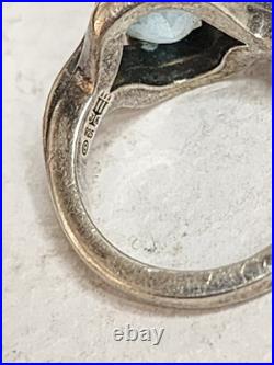 James Avery Retired Blue Topaz Adriana Sterling Silver Ring Size 4.5