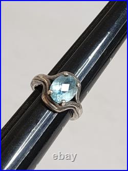 James Avery Retired Blue Topaz Adriana Sterling Silver Ring Size 4.5
