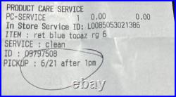 James Avery Retired Blue Topaz Silver Vines Ring Size 6 WithJames Avery Box EUC