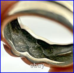 James Avery Retired Bold Knot Woven Ring Wonderful Design Rare JA Piece! Sz 6.5