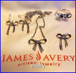 James Avery Retired Bow Set, Ring Size 8 Or 9
