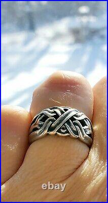 James Avery Retired Braid Openwork Ring Size 6.5 GREAT PATINA