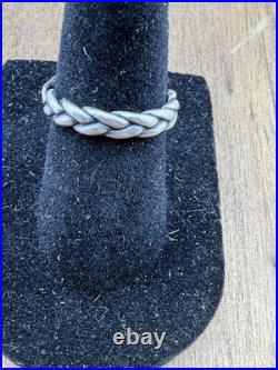 James Avery Retired Braided Rope Band Ring Sterling Silver Twisted Woven Sz 5.5