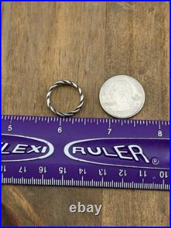 James Avery Retired Braided Rope Band Ring Sterling Silver Twisted Woven Sz 5.5