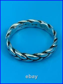 James Avery Retired Braided Rope Band Ring Sterling Silver Twisted Woven Sz 5.75 James Avery Retired Braided Rope Band Ring Sterling Silver Twisted Woven Sz 5.75