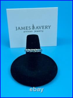 James Avery Retired Braided Rope Band Ring Sterling Silver Twisted Woven Sz 5.75 James Avery Retired Braided Rope Band Ring Sterling Silver Twisted Woven Sz 5.75