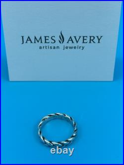 James Avery Retired Braided Rope Band Ring Sterling Silver Twisted Woven Sz 5.75 James Avery Retired Braided Rope Band Ring Sterling Silver Twisted Woven Sz 5.75